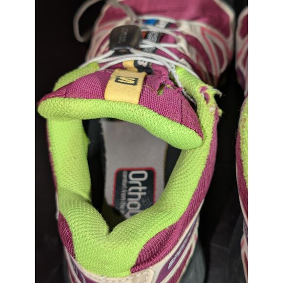 Saloman Shoes Womens 5.5 Speed Cross 3 Pink Outdoor Hiking Contagrip Clima - Picture 9 of 11